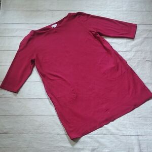 H&M Deep Red Boat Neck Top